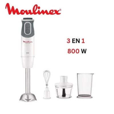 Moulinex Bras Mixeur Plongeant 3 En 1 optichef - 800W 10 Vitesses avec 3 Accessoires - DD642110