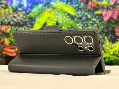 Pochette Samsung Galaxy S25 Ultra Coque Portefeuille S25 Ultra Porte Carte - Black
