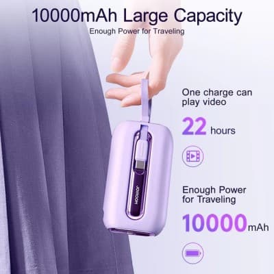 JOYROOM POWER BANK MINI WITH DUAL CABLES 22.5W / 10000MAH
