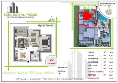 Vente Appartement F3 Béjaïa Beni ksila