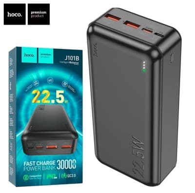 Hoco Power Bank Fast Charge 30000mAh Avec 2 USB QC 3.0 J101B