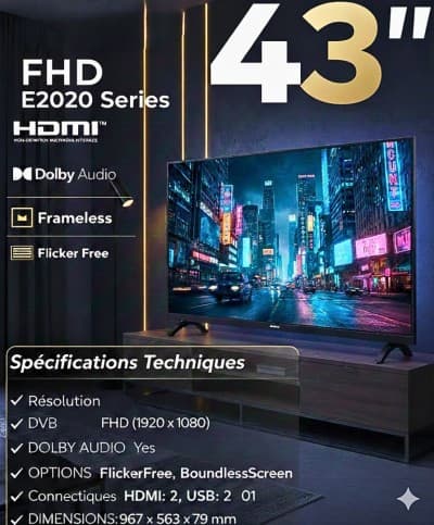 TV IRIS 43" Basique E2020 43 POUCES