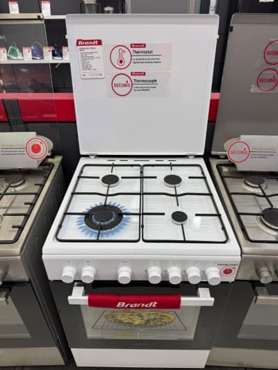 Cuisinière Brandt Gaz-électrique ventilé avec double flampe