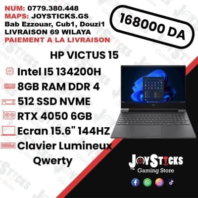 HP VICTUS 15-FA2013DX (INTEL I5 13420H/8GB/512GB/RTX 3050 6GB/15.6" 144HZ)