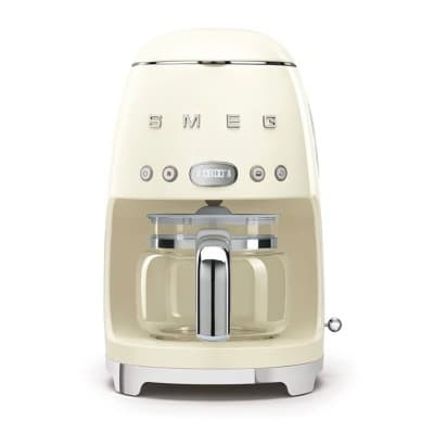 Machine À Café Filtre SMEG DCF02CREU,12 Tasses, 2 Niveaux D'Intensité,1050W Crème
