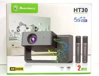 Projector Smartbarry HT30 5G WiFi with 2 Microphones