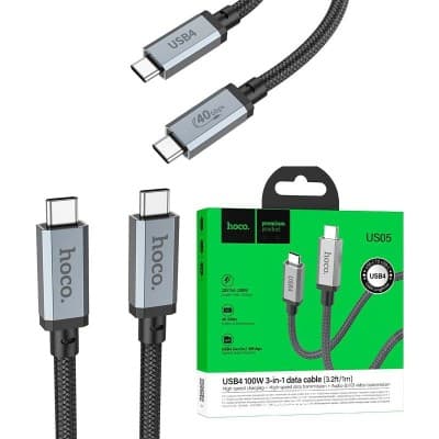 Cable Type-C vers Type-C USB4 8K60hz 40Gbps PD100W HOCO US05 - 1m