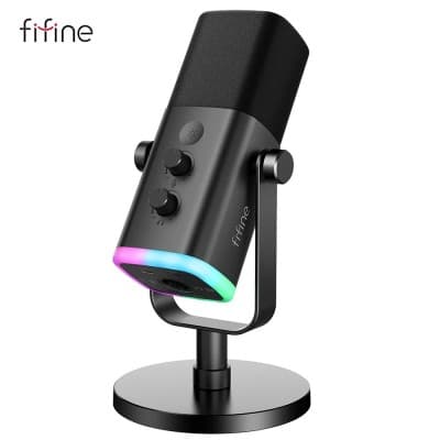 FIFINE Microphone AMPLIGAME AM8 RGB USB/XLR DYNAMIC