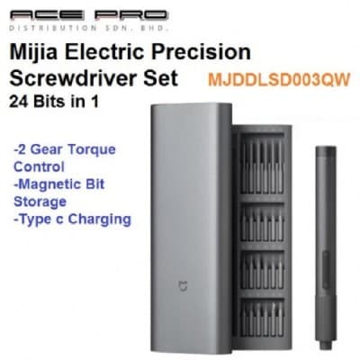 Xiaomi-Kit tournevis électrique, embout en acier, boîte entièrement en métal, 2 vitesses, 24 pièces