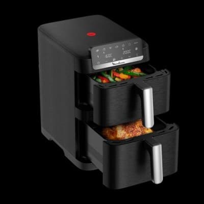 Air fryer Moulinex Dual Easy Fry Crispy Stack EZ7528F0 Air fryer Vertical - 8 programmes - 10l