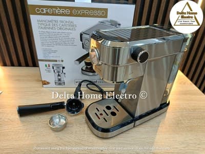 KitchenChef Professional Cafetière Expresso avec manomètre 20 bars 1350w 1 tasse EXPR6851
