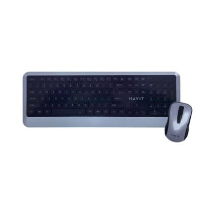 HAVIT KB243GCM - PACK CLAVIER + SOURIS SANS FIL - MULTIMÉDIA - CONNEXION 2.4GHZ - SILENCIEUX - ERGONOMIQUE - BLACK