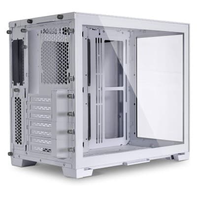 LIAN LI O11 DYNAMIC MINI - BOITIER MOYEN TOUR 360MM - ALUMINIUM - VERRE TREMPÉ - MESH - WHITE