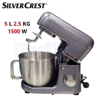 Robot Pétrin Multifonctions 1500W 5L 8 Vitesses SilverCrest - عجانة