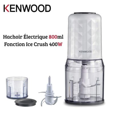 Hachoir Électrique Kenwood 800ml 400W 4 Lames avec 2 Vitesses et Fonction Ice Crush - مفرمة كهربائية