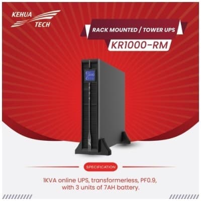 ONDULEUR KEHUA RACK/TOWER LCD DISPLAY RS232+EPO 1000VA 2000VA 3000VA ON-LINE
