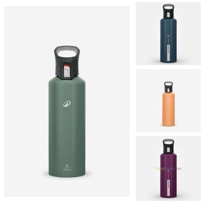 GOURDE RANDONNÉE MH500 BOUCHON OUVERTURE RAPIDE 1 LITRE ALUMINIUM