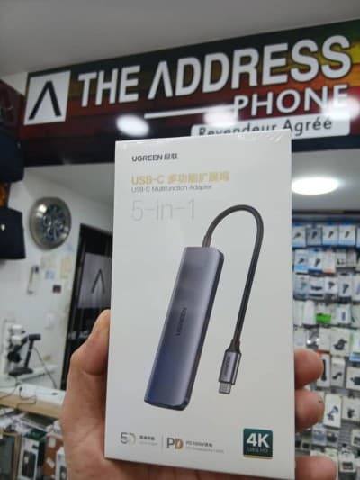 Adaptateur multifonction UGREEN USB C 5en1 HDMI 3 ports USB 3.0 USB Type C PD