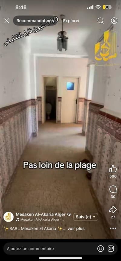 Location Appartement F3 Alger Reghaia