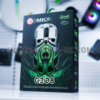 iMice G208 Mouse 2.4G + BT + Type-C (Black)