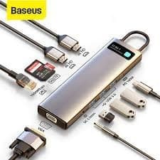 HUB HDMI USB3 PDBASEUS RJ45 SD/TF