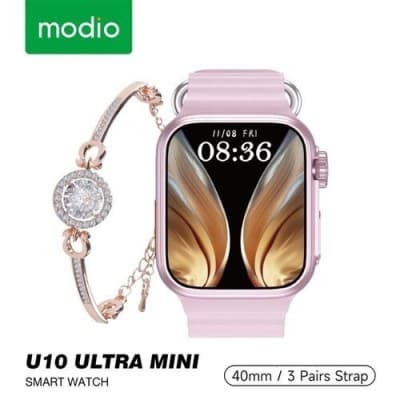 MONTRE MODIO U10 ULTRA MINI 40MM AVEC 3 BRACELETS SMART WATCH
