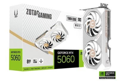 ZOTAC GAMING GEFORCE RTX 5060 TWIN EDGE - 8GB GDDR7 - DLSS 4 - RAY TRACING - HDMI/DP - WHITE