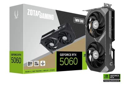 ZOTAC GAMING GEFORCE RTX 5060 TWIN EDGE - 8GB GDDR7 - DLSS 4 - RAY TRACING - HDMI/DP - BLACK