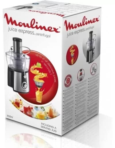 CENTRIFUGEUSE MOULINEX 800W 1.4L 2 FONCTIONS INOX/NOIR JU550D10
