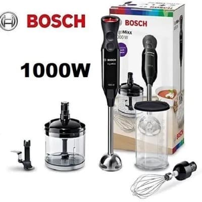 Bosch Mixeur plongeant Multifonctionnel ErgoMixx 1000W -MS61B6170 Noir-Argent