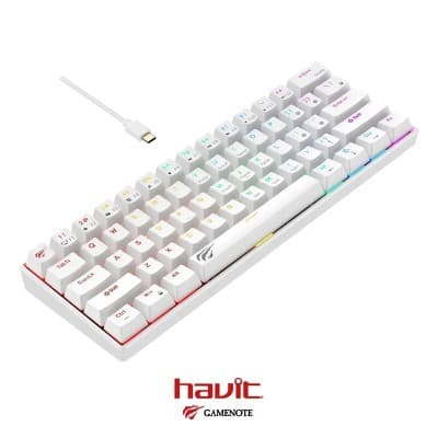 Clavier Gaming Mécanique Havit KB903L 60% RGB avec Switchs Rouges & USBC 61Touches avec AntiGhosting