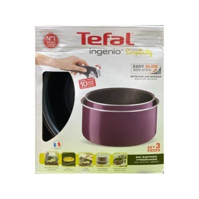 TEFAL INGENIO 5 Set 3 pièces Aubergine L2229302