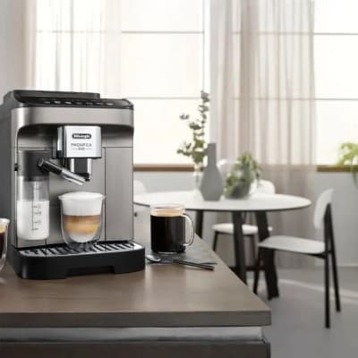 Machine a cafe broyeur capuccino DELONGHI magnifica evo FEB2981TB TITANE- 15 BARS - 7 BOISSONS