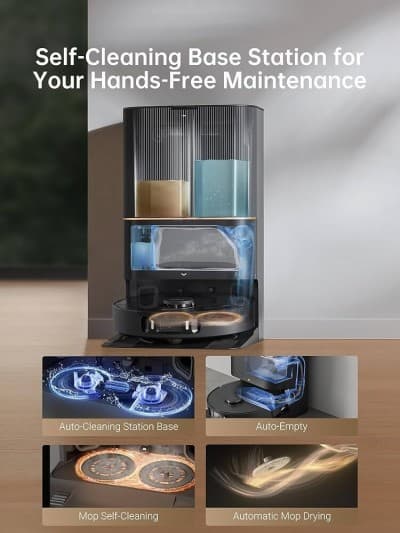 Dreame Aspirateur robot laveur X30 ultra 8300Pa-260MIN autuonomie vidage et nettoyage automatique