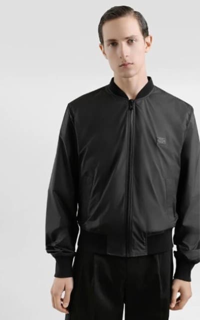 VESTE DOLCE GABBANA Bomber en tissu technique avec plaquette