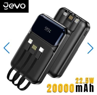 Power Bank Fast Charge Gevo 20000 mAh