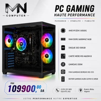 Config AMD RYZEN 5 8500G / MSI A620M-B / DDR5 16GB 5600MHz / SSD 500GB