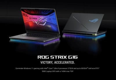 ASUS ROG STRIX G16 G635L ULTRA 9 275HX 32GO 1TO SSD NVIDIA GEFORCE RTX5080 16GO GDDR7 NEUF SOUS EMBA