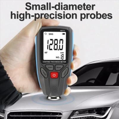 YUEDA YD771 Outil de mesure et de test de revêtement automobile FE NFE Jauge d'épaisseur de peinture numérique pour voiture