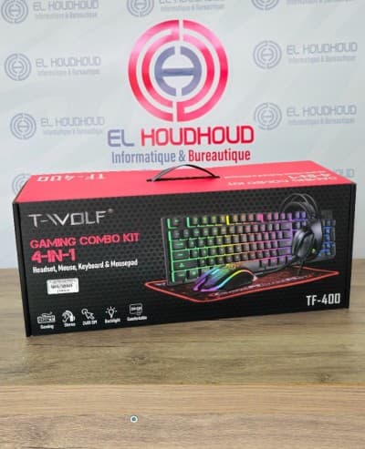 COMBO GAMING 4IN1 RGB (KB & MOU& CAS& TAPIS) / T-WOLF TF-400