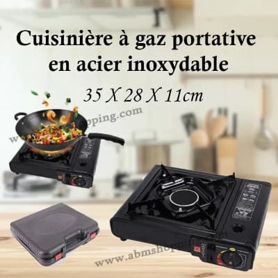 Réchaud à gaz de camping allumage automatique en acier inoxydable