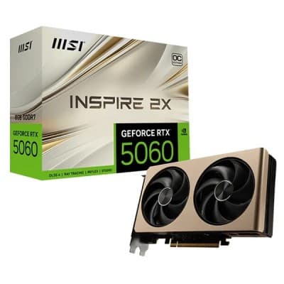 MSI NVIDIA GeForce RTX 5060 8G Inspire 2X OC Graphics Card 8GB GDDR7