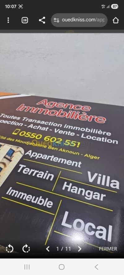 Vente Appartement F5 Alger El madania