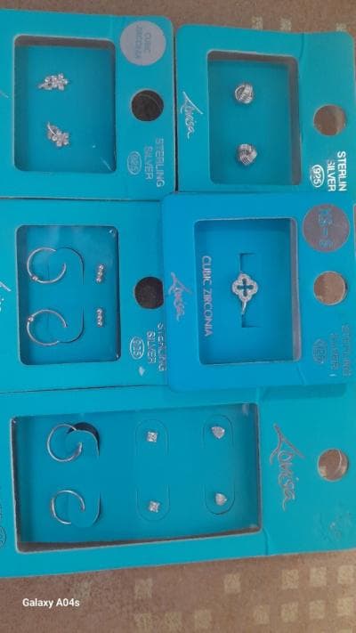 (Dernieres pièces) Bijoux argent Sterling silver 925 +zirconium cubique importés de France