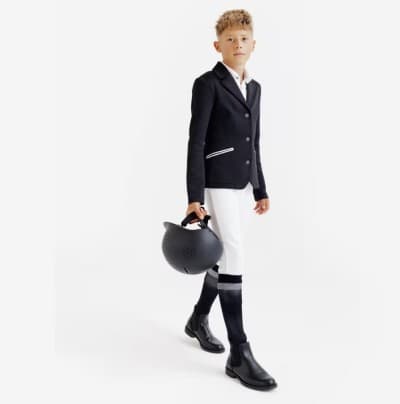 Veste de concours équitation enfant - 500 noir