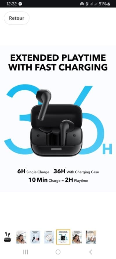 Promo! Écouteurs Bluetooth Anker K20i, 36h d'autonomie, Charge Rapide, avec 2 micros ENC
