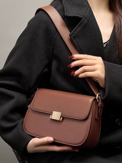 Sac tofu cuir véritable femme design niche chic à porter sous le bras nouveau modèle printemps été 2026 bandoulière