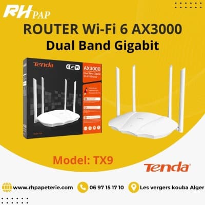 ROUTEUR TENDA TX9 AX3000 WI-FI 6 AVEC 4 PORTS LAN 10/100/1000 MBPS