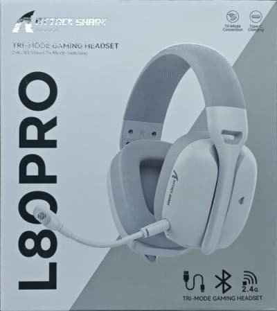ATTACKSHARK L80 PRO / GAMING HEADSET / WHITE WIRED