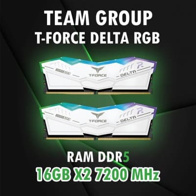 TEAM GROUP RAM T-FORCE DELTA RGB / 16GB X2 / 7200MHz / DDR5 / USED